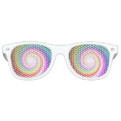 regenboog spiraal partij tinten retro zonnebril (Voorkant)