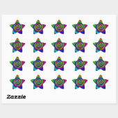 Regenboog Spiraal Ster Sticker (Vel)