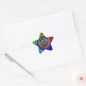 Regenboog Spiraal Ster Sticker (Envelop)