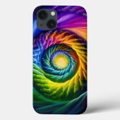 Regenboog spiraal uit Case-Mate iPhone case (Achterkant)