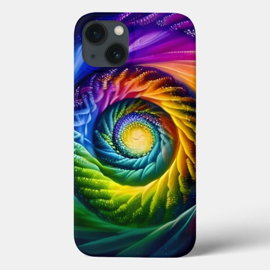 Regenboog spiraal uit Case-Mate iPhone case (Achterkant)