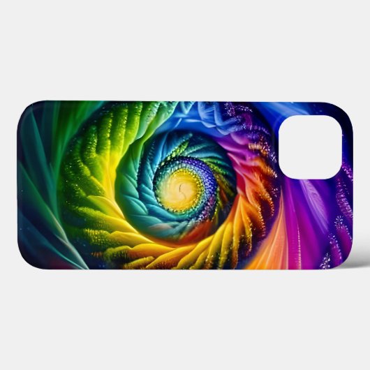 Regenboog spiraal uit Case-Mate iPhone case (Achterkant (horizontaal))