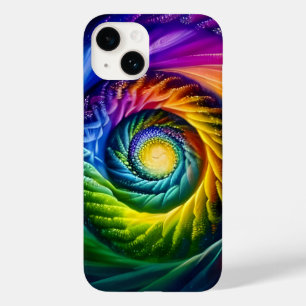 Regenboog Spiraal Uit Case-Mate iPhone 14 Hoesje