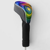 Regenboog spiraal uit golfheadcover (Schuin)