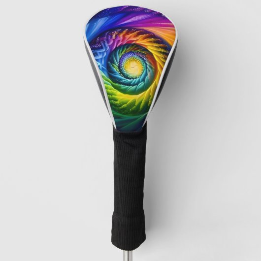 Regenboog spiraal uit golfheadcover (Voorkant)