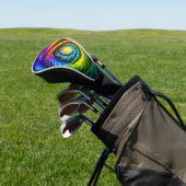 Regenboog spiraal uit golfheadcover (Insitu)