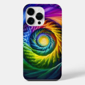 Regenboog Spiraal Uit iPhone Hoesje (Achterkant)