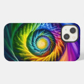 Regenboog Spiraal Uit iPhone Hoesje (Achterkant horizontaal)