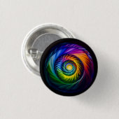 Regenboog spiraal uit ronde button 3,2 cm (Voorkant /achterkant)