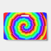 Regenboog Spiraal van Kenneth Yoncich Badge (Achterkant)
