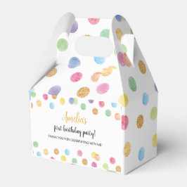 Regenboog Spot Pastel Favor Box Verjaardagsfeest Bedankdoosjes