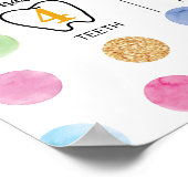 Regenboog Spot Pastel Verjaardag Milestone Poster (Hoek)