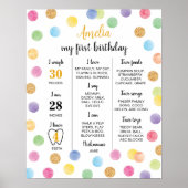 Regenboog Spot Verjaardag Milestone Poster (Voorkant)