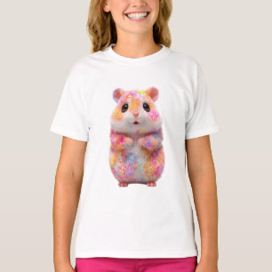 Regenboog Sprankelende Galactische Hamster Kindere T-shirt