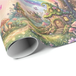 Regenboog Sprookjesland Magische Verjaardag  Cadeaupapier