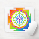 Regenboog Sri Yantra Muismat (Met muis)
