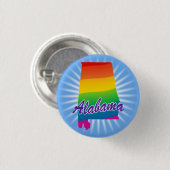 Regenboog Staat Alabama Ronde Button 3,2 Cm (Voorkant /achterkant)