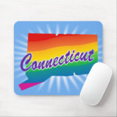 Regenboog Staat Connecticut Muismat (Met muis)