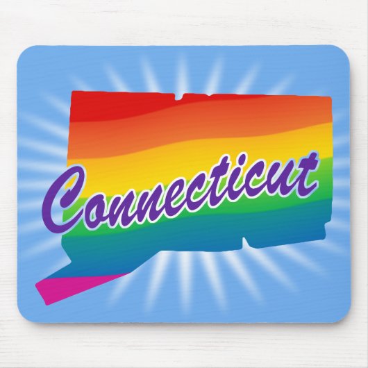 Regenboog Staat Connecticut Muismat (Voorkant)
