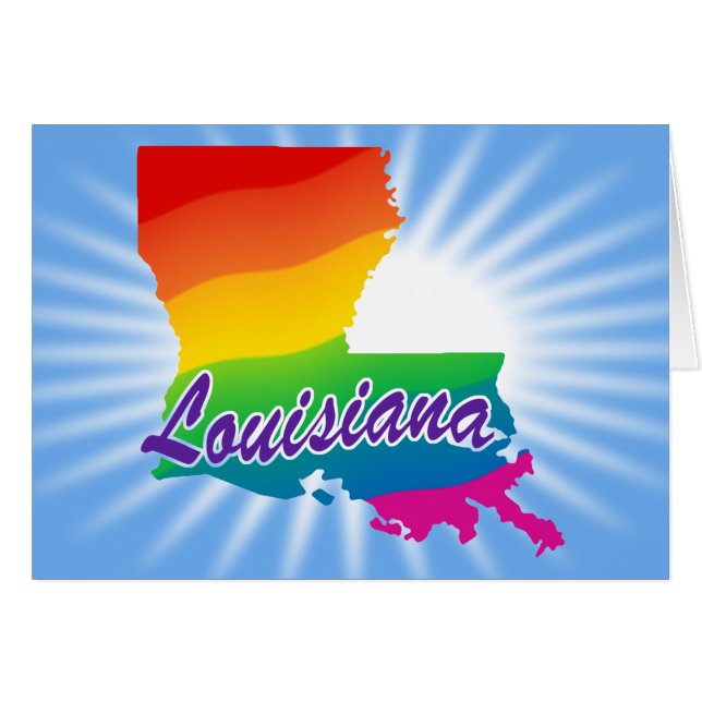 Regenboog Staat Louisiana (Voorkant Horizontaal)