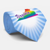 Regenboog Staat Van Virginia Stropdas (Opgerold)
