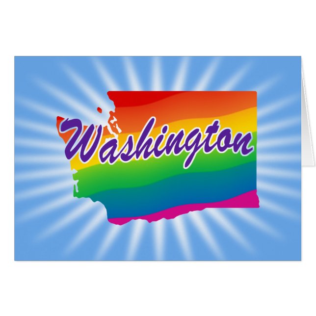 Regenboog Staat Washington (Voorkant Horizontaal)