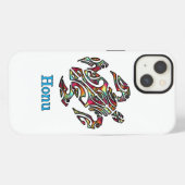 Regenboog Stam Hawaiiaanse Zeeschildpad iPhone Hoesje (Achterkant horizontaal)