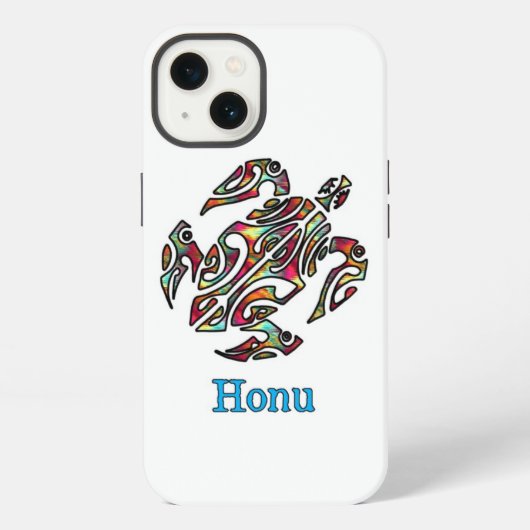 Regenboog Stam Hawaiiaanse Zeeschildpad iPhone Hoesje (Achterkant)