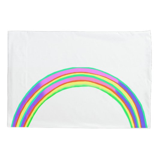 Regenboog Standaard Kussenslopen, 1 Paar Kussensloop (Achterkant-Links)