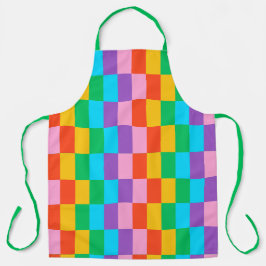 Regenboog stappen blokkeert patroon Schort