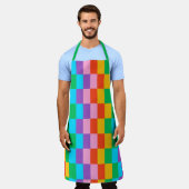 Regenboog stappen blokkeert patroon Schort (Gedragen)