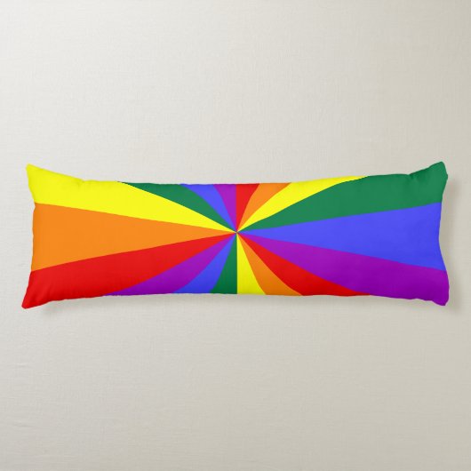 Regenboog Star Burst Patroon Lichaamskussen (Voorkant)
