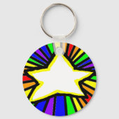 regenboog Star Sleutelhanger (Achterkant)