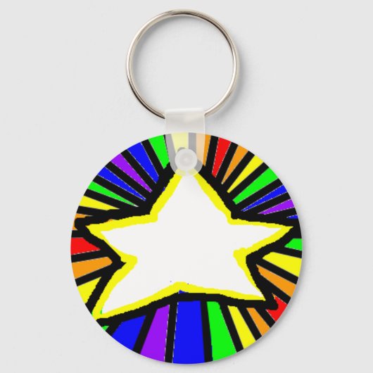 regenboog Star Sleutelhanger (Achterkant)