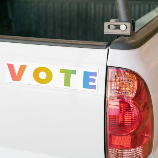 Regenboog STEMMEN Bumpersticker (Op Truck)
