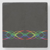Regenboog Stenen Onderzetter (Voorkant)