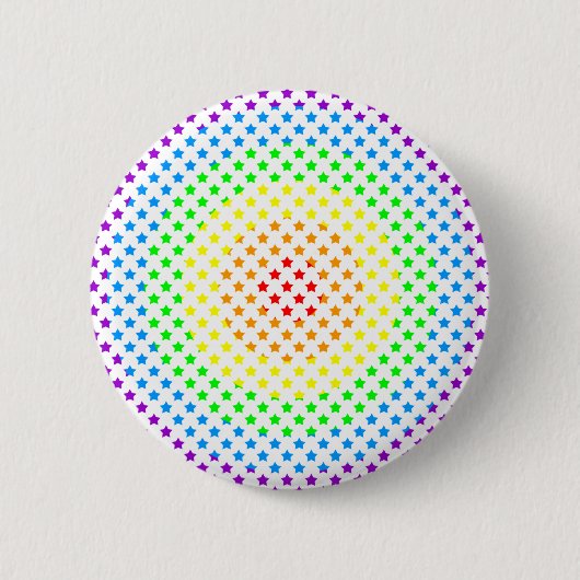 Regenboog Ster Barst Ronde Button 5,7 Cm (Voorkant)
