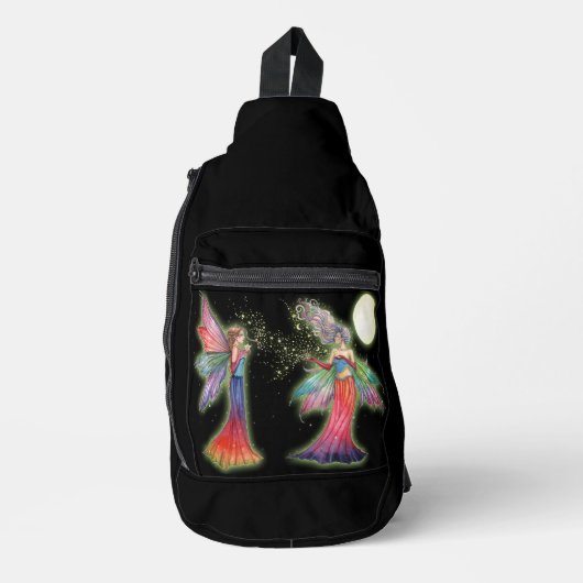 Regenboog Ster Feeën Fantasie Kunst Sling Bag (Voorkant)