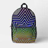 Regenboog Ster Patroon Overal print rugzak (Voorkant)