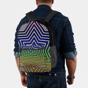 Regenboog Ster Patroon Overal print rugzak