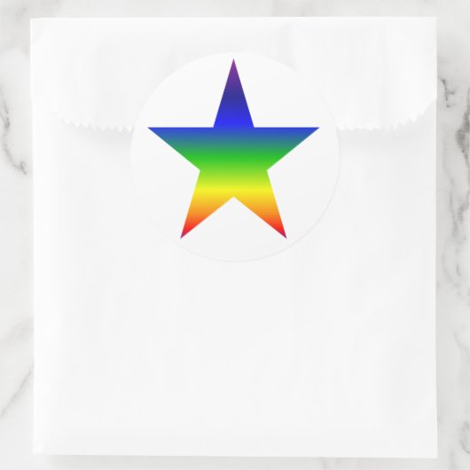 Regenboog ster stickers blad (Tas)