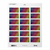 Regenboog Ster van David Adreslabels Etiket (Full Sheet)