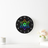 Regenboog Ster van David Ronde Klok (Huis)