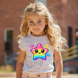 Regenboog Ster Y2K Kawaii Peutershirt Kinder Shirts