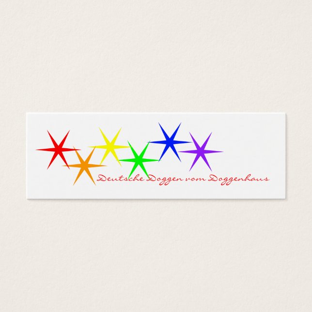Regenboog Sterlijn Mini Visitekaartjes (Voorkant)
