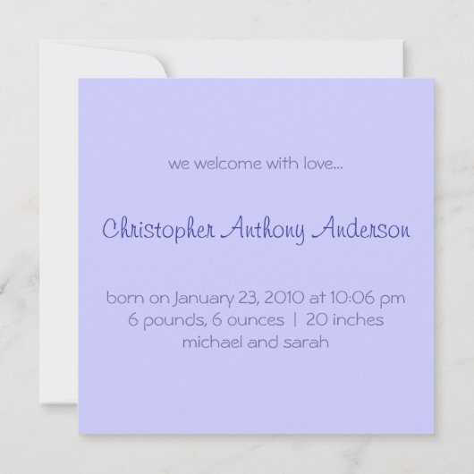 Regenboog Sterren Baby Jongen Geboorteaankondiging Aankondiging (Achterkant)