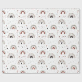 Regenboog, sterren en kunstwerkpapier cadeaupapier (Vlak)