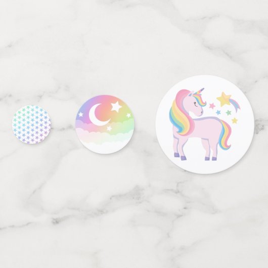 Regenboog sterren & magische eenhoorn Gelukkige Ve Confetti (Achterkanten)