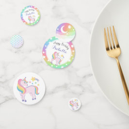 Regenboog sterren & magische eenhoorn Gelukkige Ve Confetti