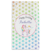 Regenboog sterren & magische eenhoorn Gelukkige Ve Klein Cadeauzakje (Achterkant)